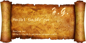 Heibl Gajána névjegykártya